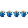 imageLe Creuset Stoneware Set of 4 Mugs 14 oz each CaribbeanMarseille