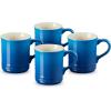 imageLe Creuset Stoneware Set of 4 Mugs 14 oz each CaribbeanMarseille