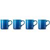 imageLe Creuset Stoneware Set of 4 Mugs 14 oz each CaribbeanMarseille