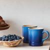 imageLe Creuset Stoneware Set of 4 Mugs 14 oz each CaribbeanPeche