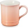 imageLe Creuset Stoneware Set of 4 Mugs 14 oz each CaribbeanPeche