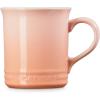 imageLe Creuset Stoneware Set of 4 Mugs 14 oz each CaribbeanPeche