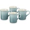 imageLe Creuset Stoneware Set of 4 Mugs 14 oz each CaribbeanSea Salt