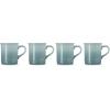 imageLe Creuset Stoneware Set of 4 Mugs 14 oz each CaribbeanSea Salt