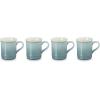imageLe Creuset Stoneware Set of 4 Mugs 14 oz each CaribbeanSea Salt