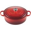 imageLe Creuset Enameled Cast Iron Signature Round Wide Dutch Oven 675 qt CaribbeanCerise