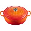 imageLe Creuset Enameled Cast Iron Signature Round Wide Dutch Oven 675 qt CaribbeanFlame
