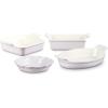 imageLe Creuset Stoneware 4 PC Heritage Bakeware Set CeriseShallot