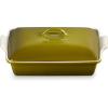 imageLe Creuset Stoneware Heritage Covered Rectangular Casserole 4 qt 12quot x 9quot CaribbeanOlive