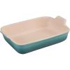imageLe Creuset Stoneware Heritage Rectangular Dish 4 qt 12quot x 9quot Caribbean LargeSea Salt