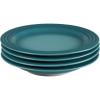 imageLe Creuset Stoneware Set of 4 Salad Plates 85quot each WhiteCaribbean