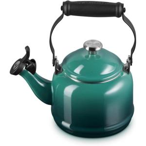 imageLe Creuset Enamel On Steel Demi Tea Kettle with Metal Finishes 125 qt CaribbeanArtichaut