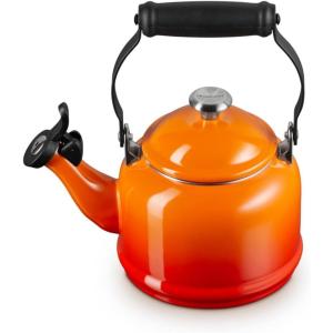 imageLe Creuset Enamel On Steel Demi Tea Kettle with Metal Finishes 125 qt CaribbeanFlame