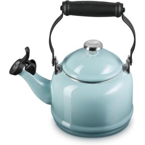imageLe Creuset Enamel On Steel Demi Tea Kettle with Metal Finishes 125 qt CaribbeanSea Salt