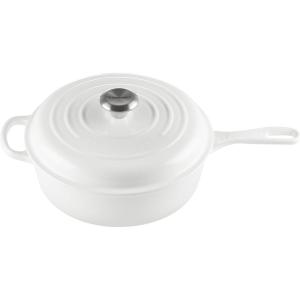 imageLe Creuset Enameled Cast Iron Signature Cassadou 375 qt CaribbeanWhite