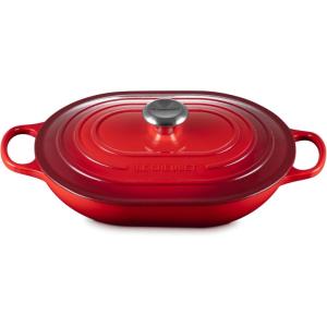imageLe Creuset Enameled Cast Iron Signature Oval Casserole 375 qt CeriseCerise