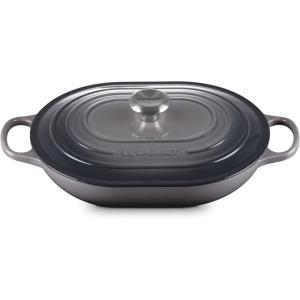 imageLe Creuset Enameled Cast Iron Signature Oval Casserole 375 qt CeriseOyster