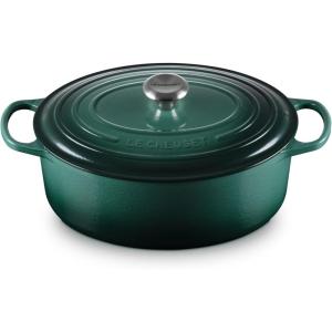 imageLe Creuset Enameled Cast Iron Signature Oval Dutch Oven 675 qt OysterArtichaut