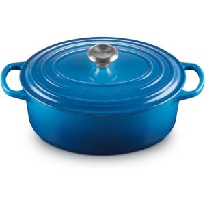 imageLe Creuset Enameled Cast Iron Signature Oval Dutch Oven 675 qt OysterMarseille