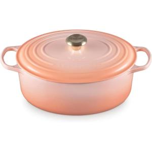 imageLe Creuset Enameled Cast Iron Signature Oval Dutch Oven 675 qt OysterPeche