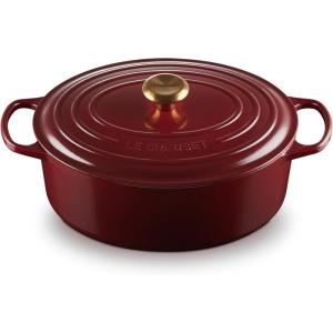 imageLe Creuset Enameled Cast Iron Signature Oval Dutch Oven 675 qt OysterRhone