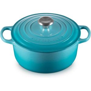 imageLe Creuset Enameled Cast Iron Signature Round Dutch Oven with Lid 55 Quart ShallotCaribbean