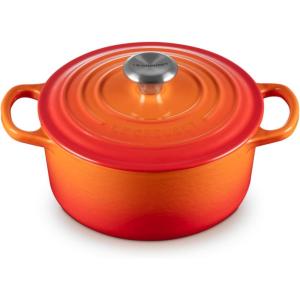 imageLe Creuset Enameled Cast Iron Signature Round Dutch Oven with Lid 55 Quart ShallotFlame