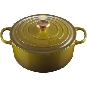 imageLe Creuset Enameled Cast Iron Signature Round Dutch Oven with Lid 55 Quart ShallotOlive
