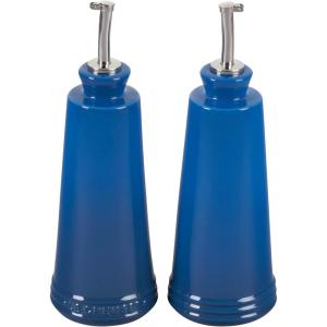 imageLe Creuset Signature Stoneware Oil ampamp Vinegar set 10 oz each Black OnyxMareille