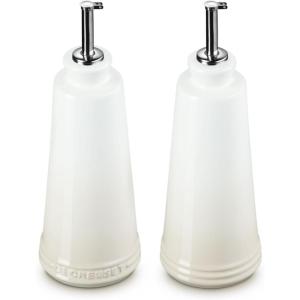 imageLe Creuset Signature Stoneware Oil ampamp Vinegar set 10 oz each Black OnyxMeringue