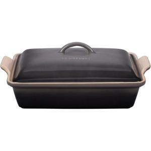 imageLe Creuset Stoneware Heritage Covered Rectangular Casserole 4 qt 12quot x 9quot CaribbeanOyster