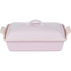 imageLe Creuset Stoneware Heritage Covered Rectangular Casserole 4 qt 12quot x 9quot CaribbeanShallot