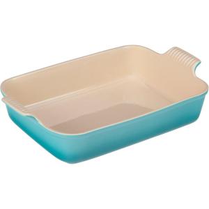 imageLe Creuset Stoneware Heritage Rectangular Dish 4 qt 12quot x 9quot Caribbean LargeCaribbean