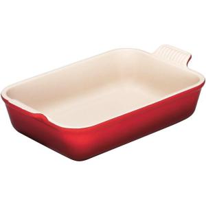 imageLe Creuset Stoneware Heritage Rectangular Dish 4 qt 12quot x 9quot Caribbean LargeCerise
