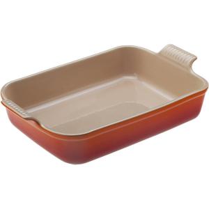 imageLe Creuset Stoneware Heritage Rectangular Dish 4 qt 12quot x 9quot Caribbean LargeFlame