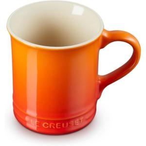 imageLe Creuset Stoneware Set of 4 Mugs 14 oz each CaribbeanFlame