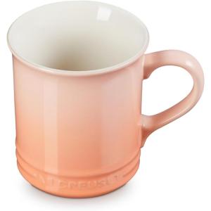 imageLe Creuset Stoneware Set of 4 Mugs 14 oz each CaribbeanPeche