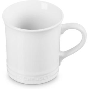 imageLe Creuset Stoneware Set of 4 Mugs 14 oz each CaribbeanWhite
