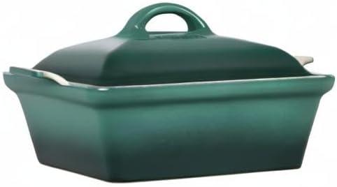 imageLe Creuset Stoneware Heritage Shallow Square Casserole 2qt 9quot LicoriceArtichaut