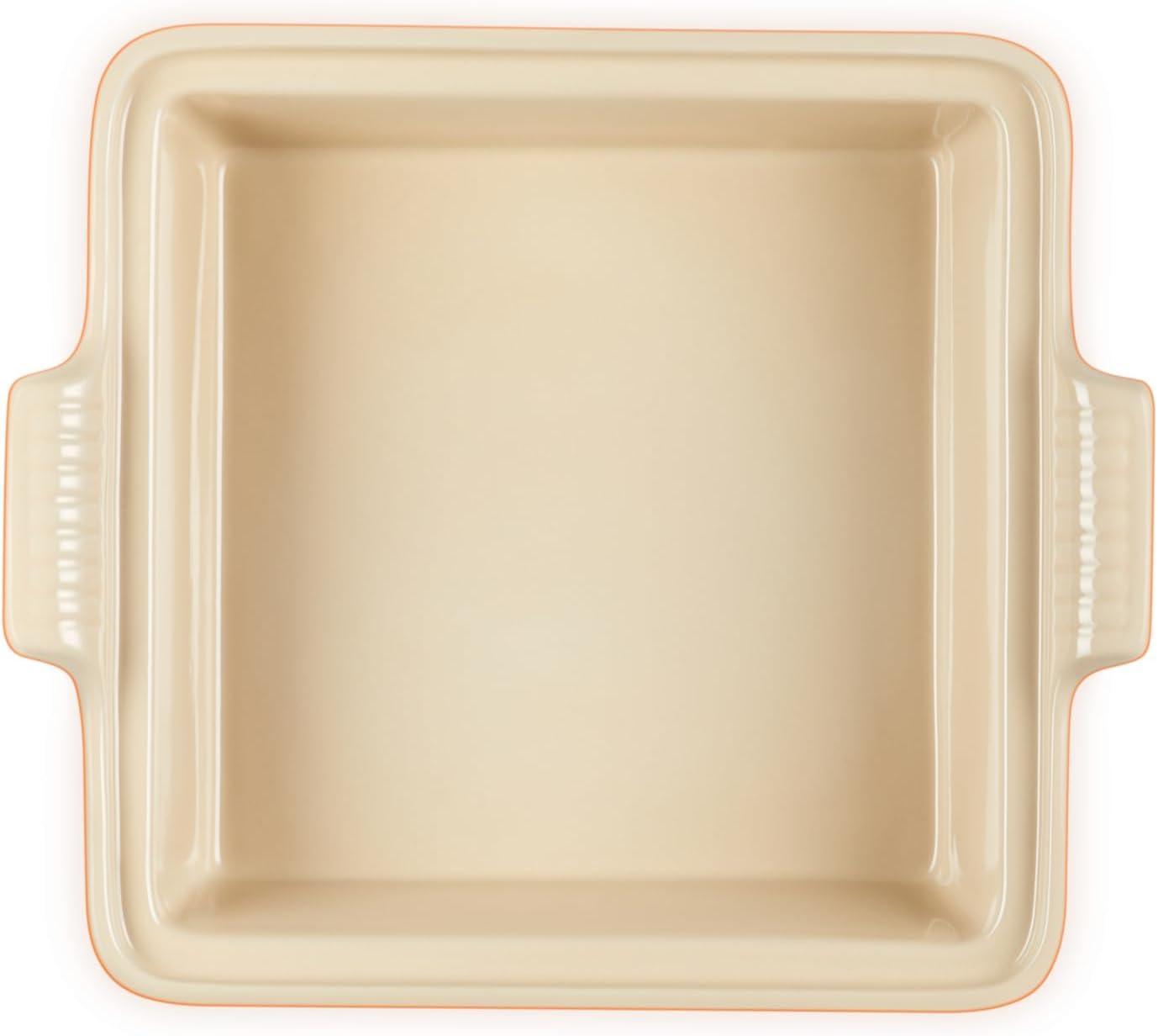 imageLe Creuset Stoneware Heritage Shallow Square Casserole 2qt 9quot LicoriceFlame