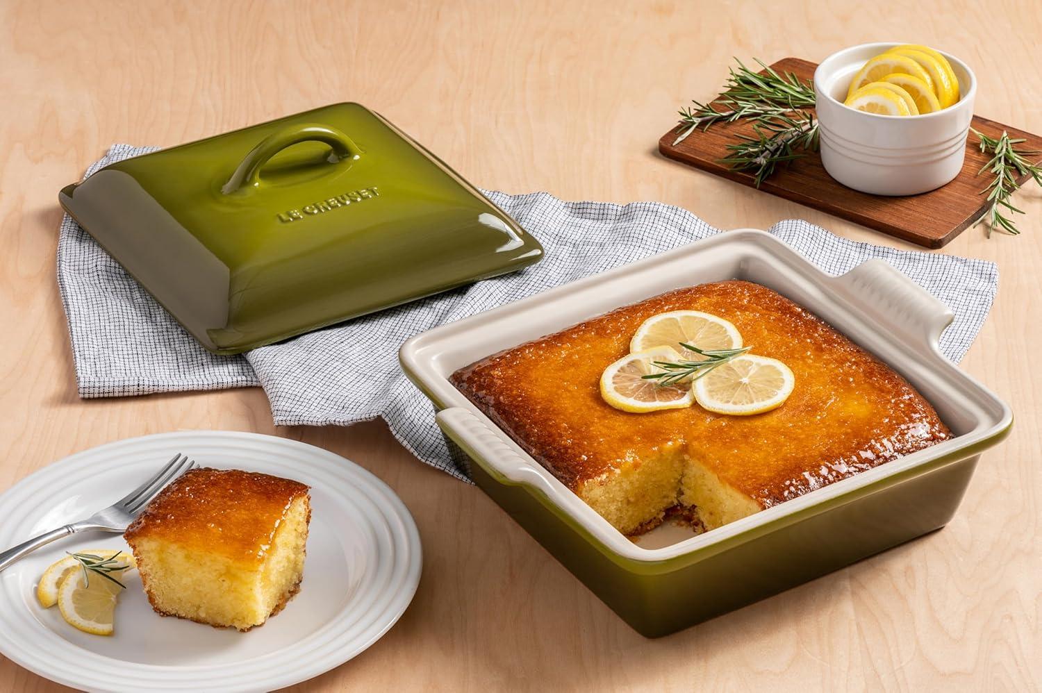 imageLe Creuset Stoneware Heritage Shallow Square Casserole 2qt 9quot LicoriceLicorice