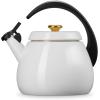 imageLe Creuset Enamel on Steel Cloche Kettle 22 qt White with Gold Accents