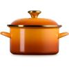 imageLe Creuset Enamel on Steel Traditional Stockpot 38 qt Persimmon with Gold Accents