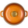 imageLe Creuset Enamel on Steel Traditional Stockpot 38 qt Persimmon with Gold Accents