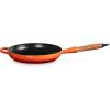 imageLe Creuset Enameled Cast Iron Alpine Wood Handle Fry Pan 1025quot CeriseFlame