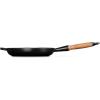 imageLe Creuset Enameled Cast Iron Alpine Wood Handle Fry Pan 1025quot CeriseLicorice