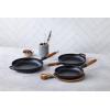 imageLe Creuset Enameled Cast Iron Alpine Wood Handle Fry Pan 1025quot CeriseLicorice