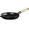 imageLe Creuset Enameled Cast Iron Alpine Wood Handle Fry Pan 1025quot CeriseLicorice