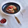imageLe Creuset Enameled Cast Iron Alpine Wood Handle Fry Pan 1025quot CeriseMeringue