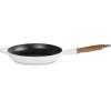 imageLe Creuset Enameled Cast Iron Alpine Wood Handle Fry Pan 1025quot CeriseWhite